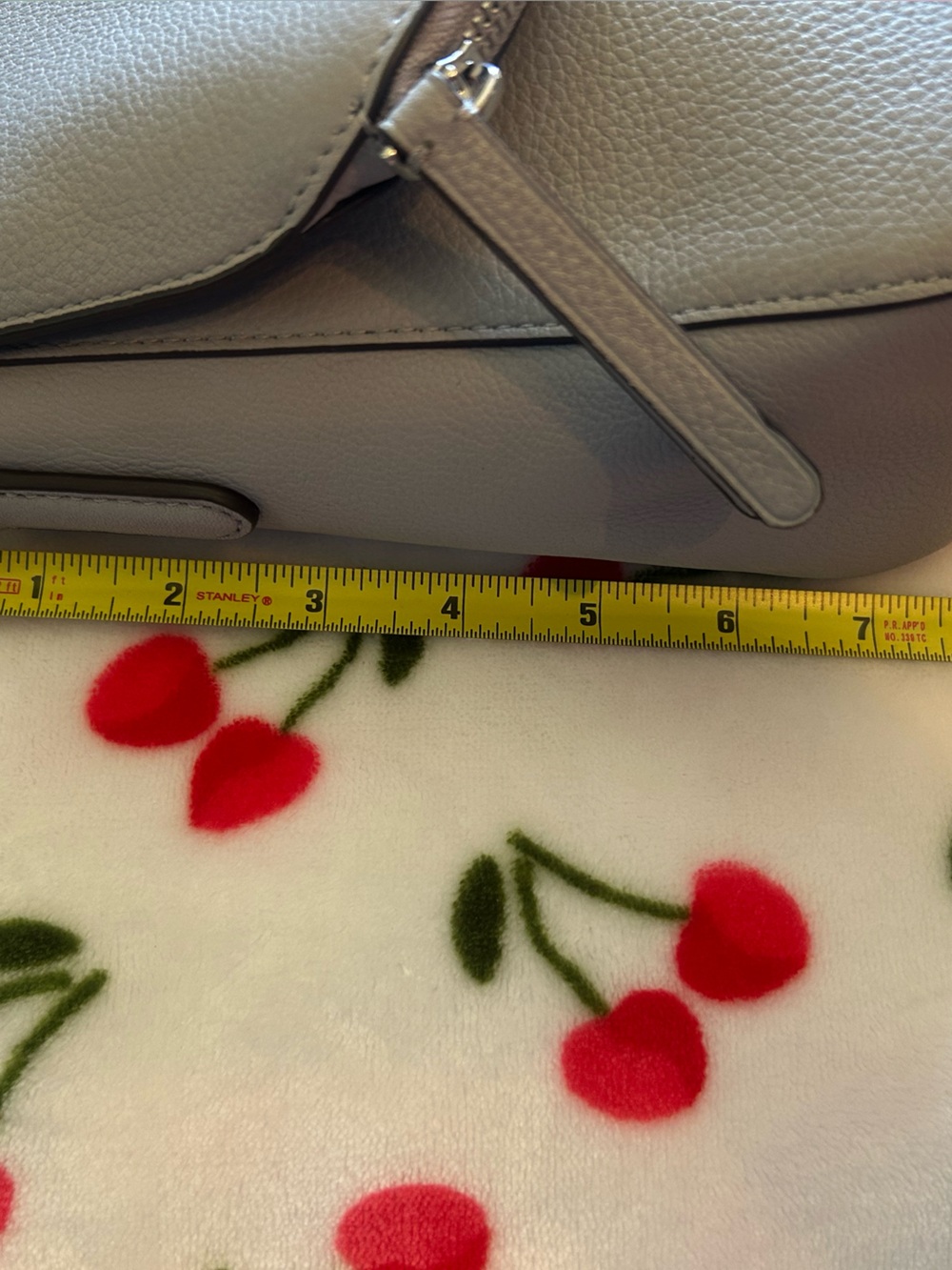 kate spade Pebbled Leather Jackson flap Crossbody in Light Gray - Picture 8 of 10